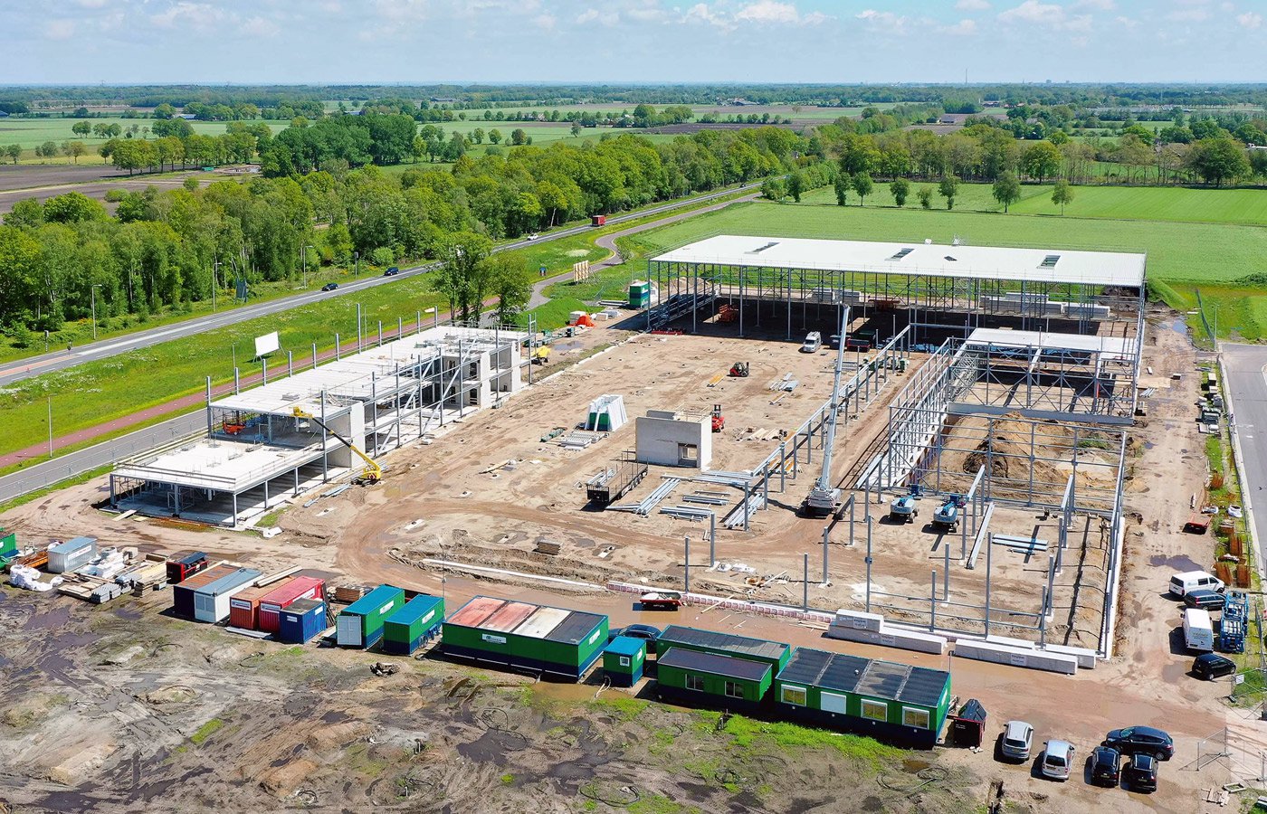 Aerial view of Heutink building site